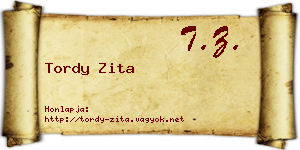 Tordy Zita névjegykártya
